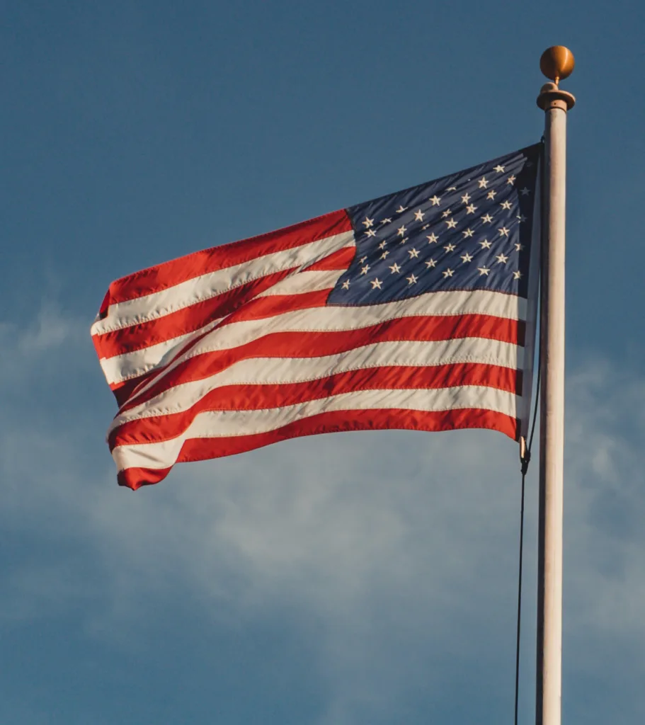 Bandera de Estados Unidos representando el destino del MBA internacional desde España.