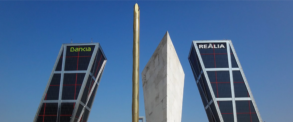 erial view of Plaza de Castilla in Madrid, symbolizing professional and educational