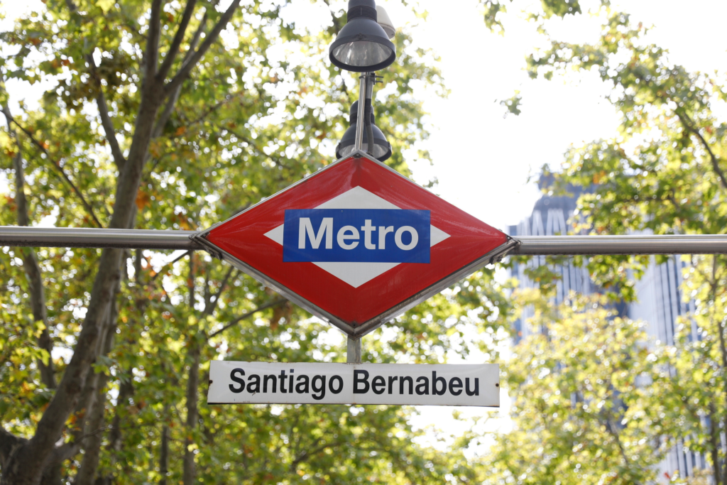 Santiago Bernabeu metro station near IAU Madrid, MBA near Santiago Bernabeu