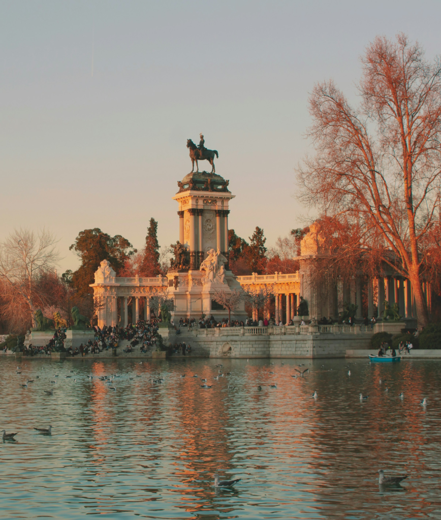 Parque del Retiro views near the American University in Madrid