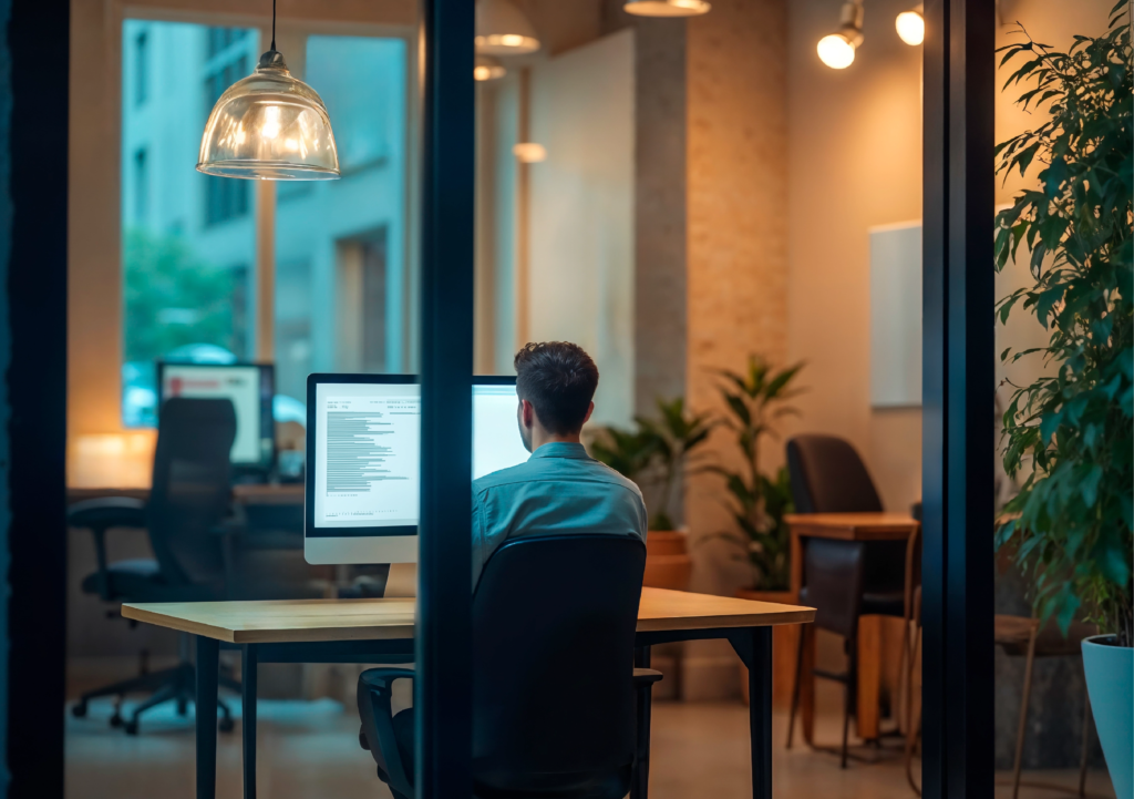 Students in IAU Madrid classrooms during the Master in Business Administration
